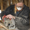 Women woodworker