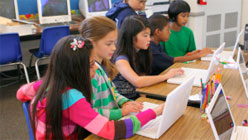 Students using laptops