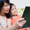 mother reads to child