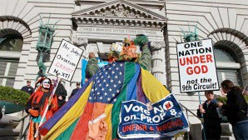 Prop 8 Demonstrators in front of SF City Hall