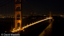 Golden Gate Bridge at Night, Credit David Massolo
