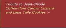 Coffee-Rum Carmel Custard and Lime Tuile Cookies recipe