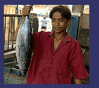 young man with a big fish