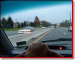 view through car windshield