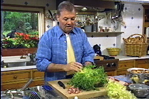 Jacques Pépin -- Frisee Salad with Garlic Vinaigrette